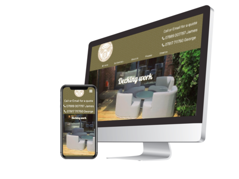 mobile/desktop showing bespoke webdesign in newton abbot